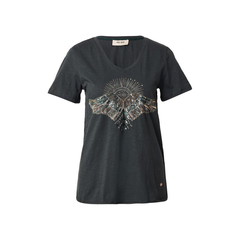 Mos Mosh MOS MOSH Shirt beige / donkergrijs / groen gemêleerd -