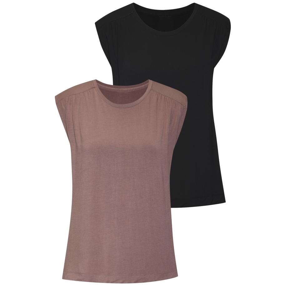 Lascana LASCANA Shirt taupe / zwart -
