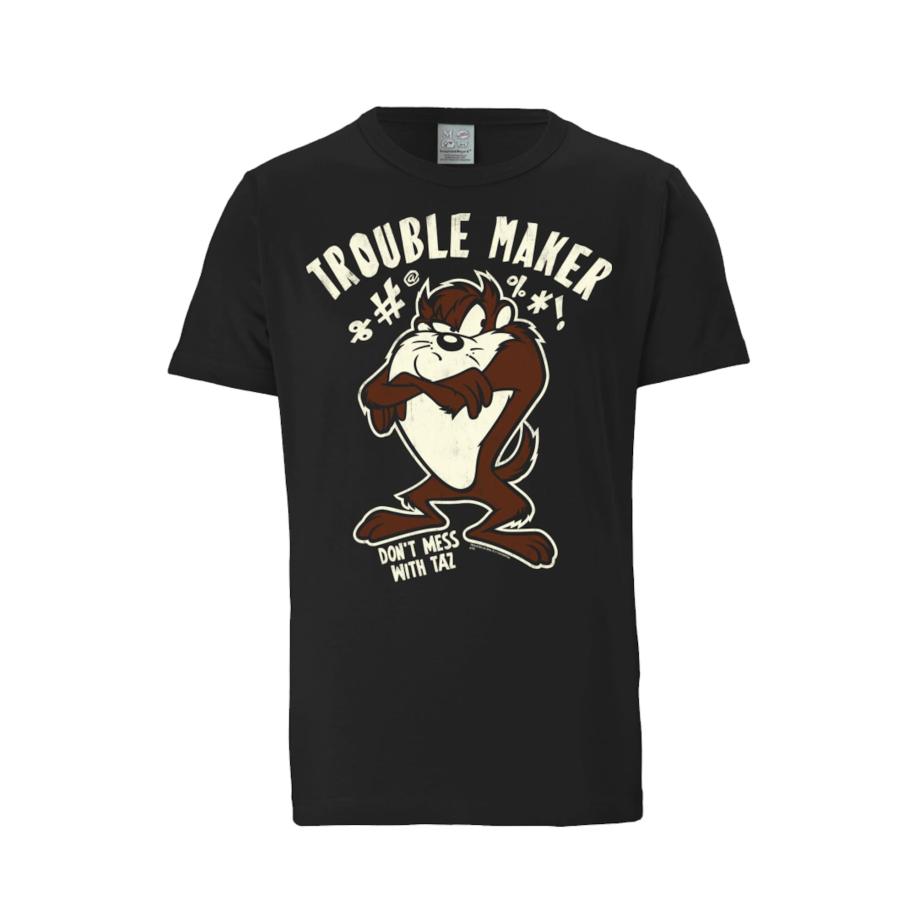 LOGOSHIRT Shirt Tasmanischer Teufel bruin / zwart Zwart