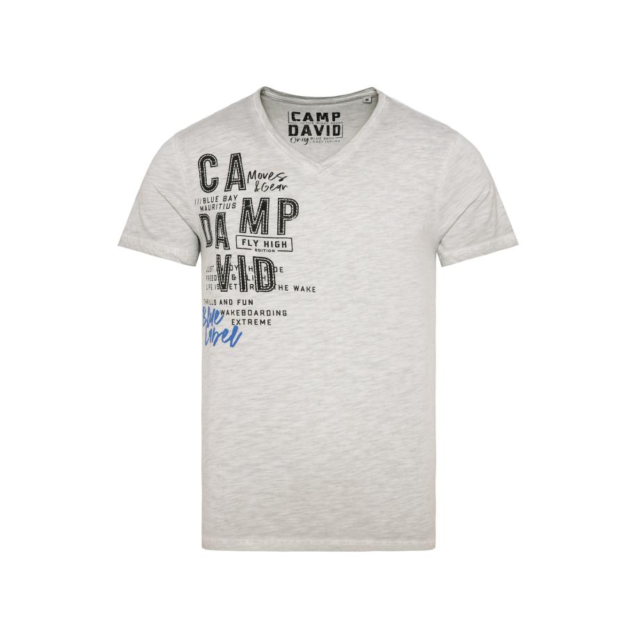 Camp David CAMP DAVID Shirt royal blue/koningsblauw / grijs gemêleerd / zwart -