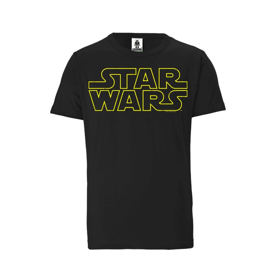 LOGOSHIRT Shirt Star Wars - Logo geel / zwart Zwart