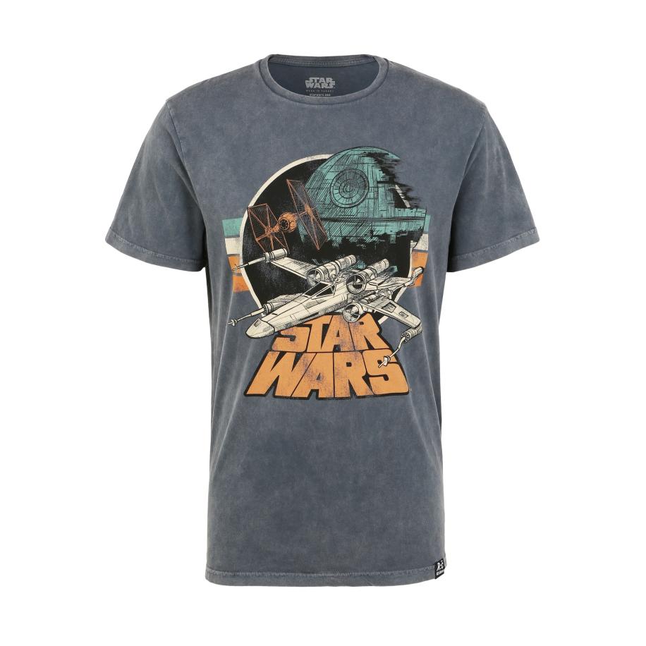 Recovered Recovered Shirt Star Wars Empire Strikes Back Retro X-Wing grijs -