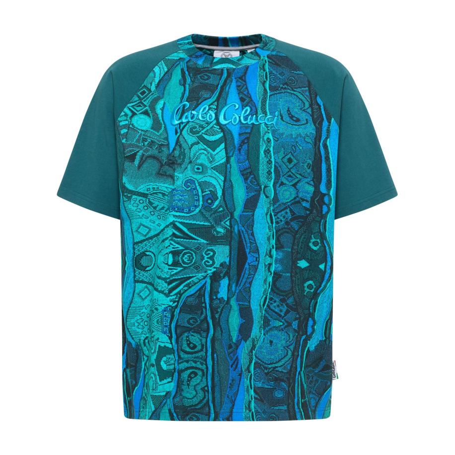 carlo colucci Carlo Colucci Shirt Eschfaller turquoise / azuur / neonblauw / petrol -