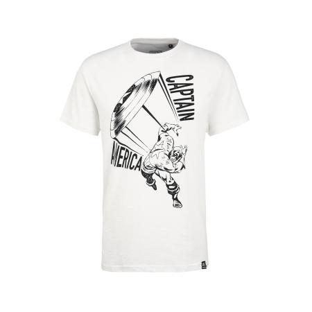 Recovered Recovered Shirt Marvel Captain America Shield Ecru Slub ecru