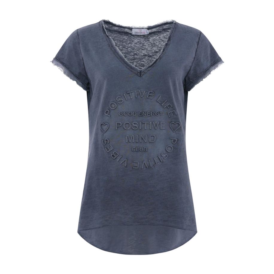 zwillingsherz Zwillingsherz Shirt Positive Mind marine -