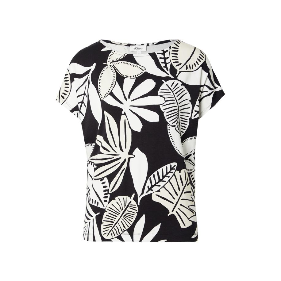 s.Oliver Shirt zwart / wit Zwart