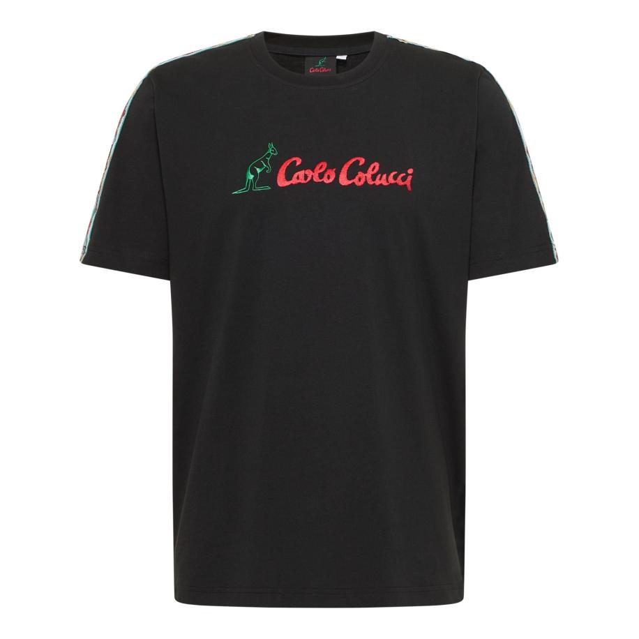 carlo colucci Carlo Colucci Shirt Erb groen / rood / zwart -