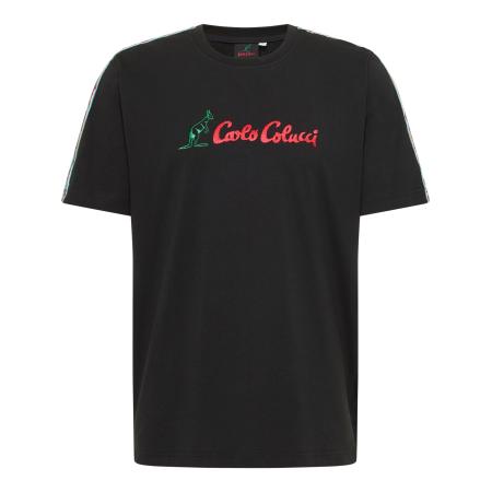 carlo colucci Carlo Colucci Shirt Erb groen / rood / zwart