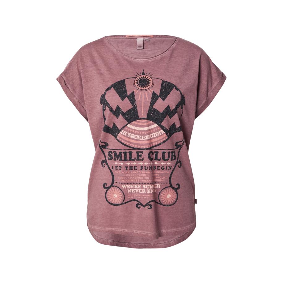 QS QS Shirt cyclaam / perzik / lichtrood / zwart -