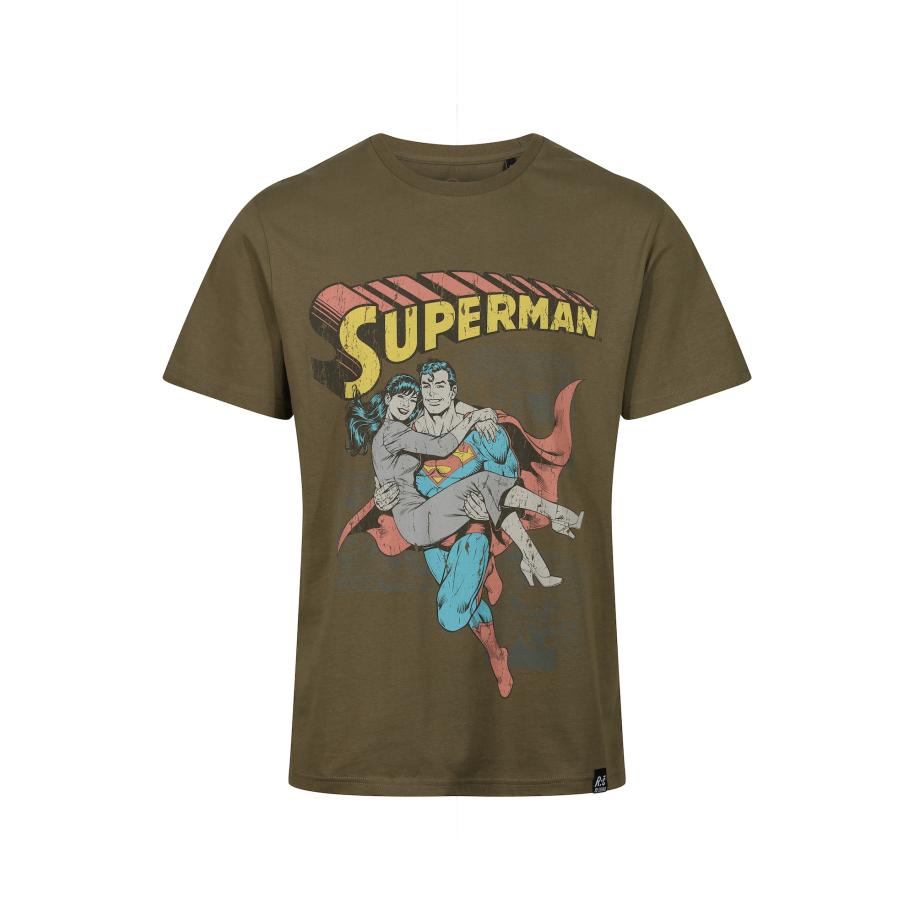Recovered Recovered Shirt Superman Comic Graphic kaki -