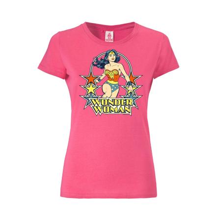 LOGOSHIRT Shirt Wonder Woman geel / oranje / pink