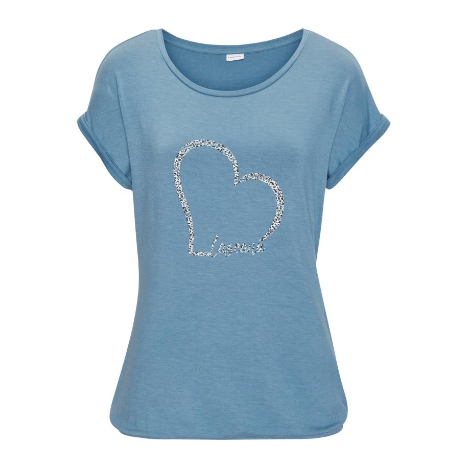 Lascana LASCANA Shirt lichtblauw / zwart / wit -