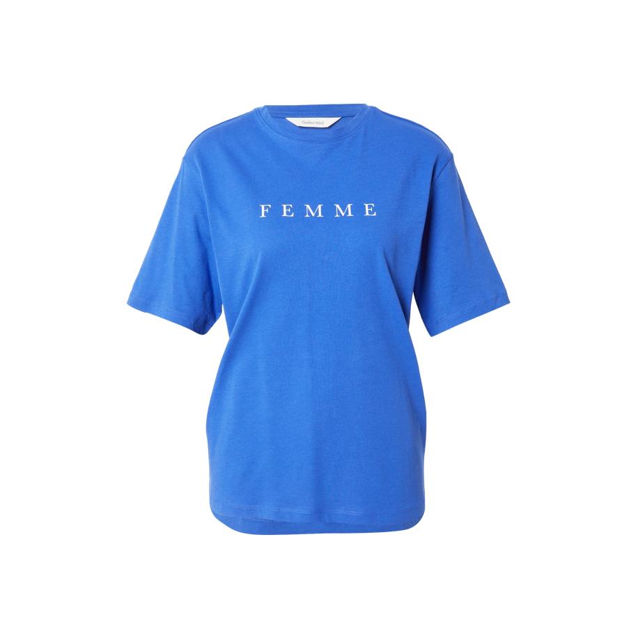 Selected SELECTED Shirt SLFVILJA blauw / wit -