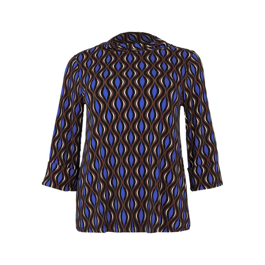 Yoek YOEK Shirt beige / blauw / bruin -