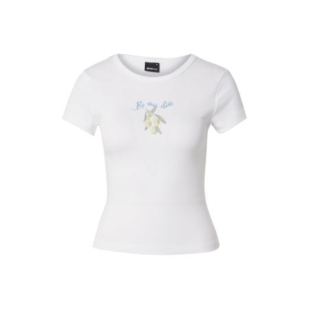 Gina Tricot Gina Tricot Shirt lichtblauw / olijfgroen / pastelgroen / wit