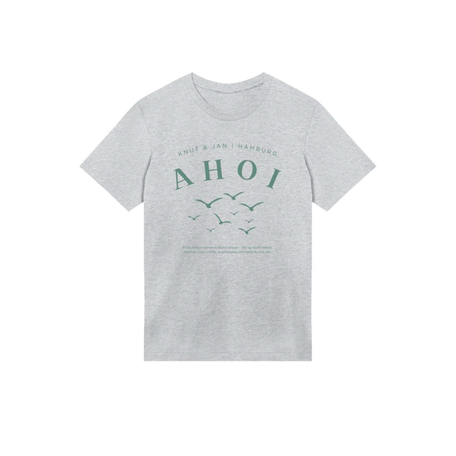 F4NT4STIC F4NT4STIC Shirt Ahoi Möwe Knut und Jan grijs / groen -