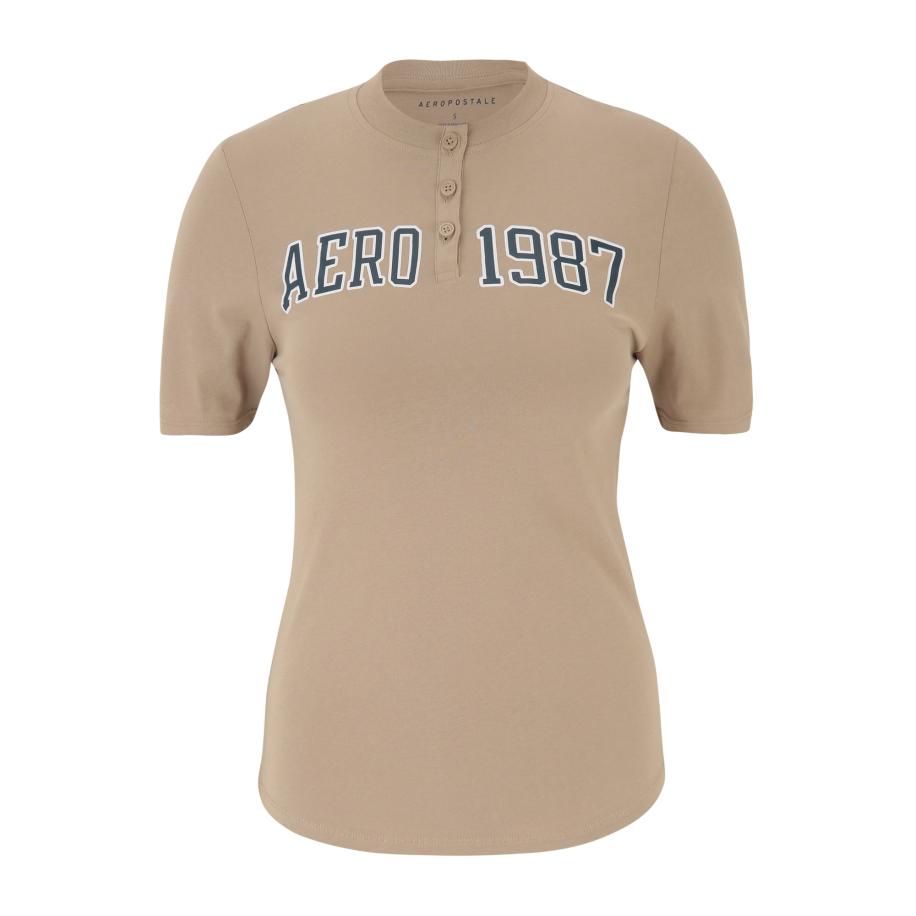 Aeropostale AÉROPOSTALE Shirt beige / navy / wit -