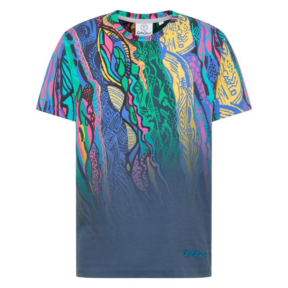 carlo colucci Carlo Colucci Shirt Di Piazza navy / gemengde kleuren -