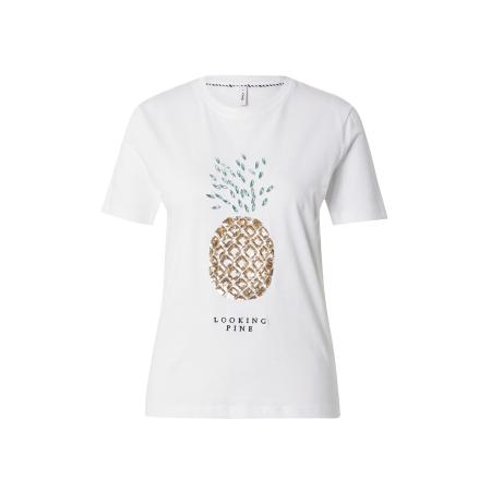 Only ONLY Shirt ONLKITA goud / groen / wit