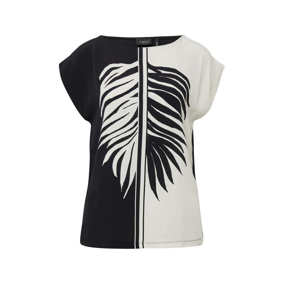 s.Oliver BLACK LABEL s.Oliver BLACK LABEL Shirt zwart / wit -