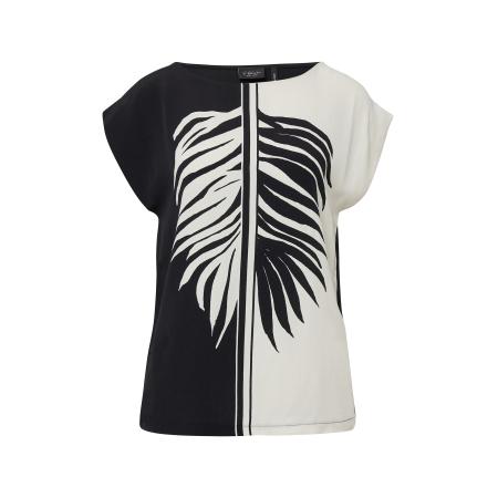 s.Oliver BLACK LABEL Shirt zwart / wit