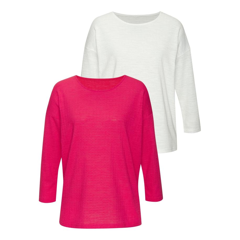 VIVANCE VIVANCE Shirt fuchsia / wit -