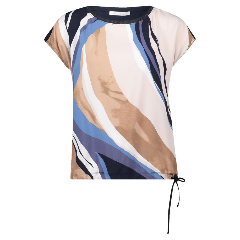 Betty & Co Betty & Co Shirt crème / lichtbeige / blauw / navy -