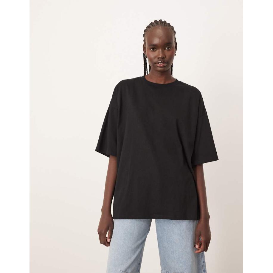 ARRANGE Premium Oversized T-shirt van zware stof in zwart Zwart
