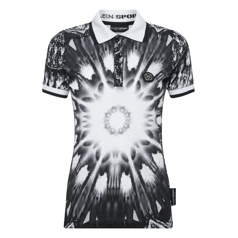 Plein Sport Plein Sport Shirt Optical Flower zwart / wit -