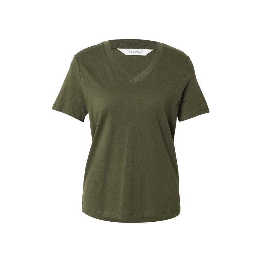 Selected SELECTED Shirt SLFESSENTIAL olijfgroen -