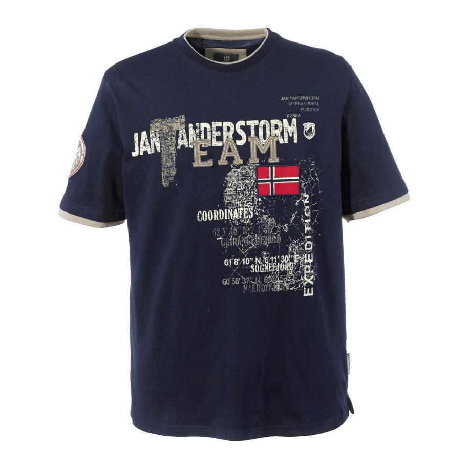 jan vanderstorm Jan Vanderstorm Shirt Sölve nachtblauw / kaki / rood -