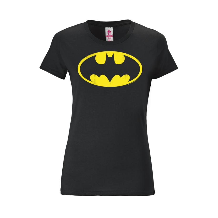 LOGOSHIRT Shirt Batman geel / zwart Zwart