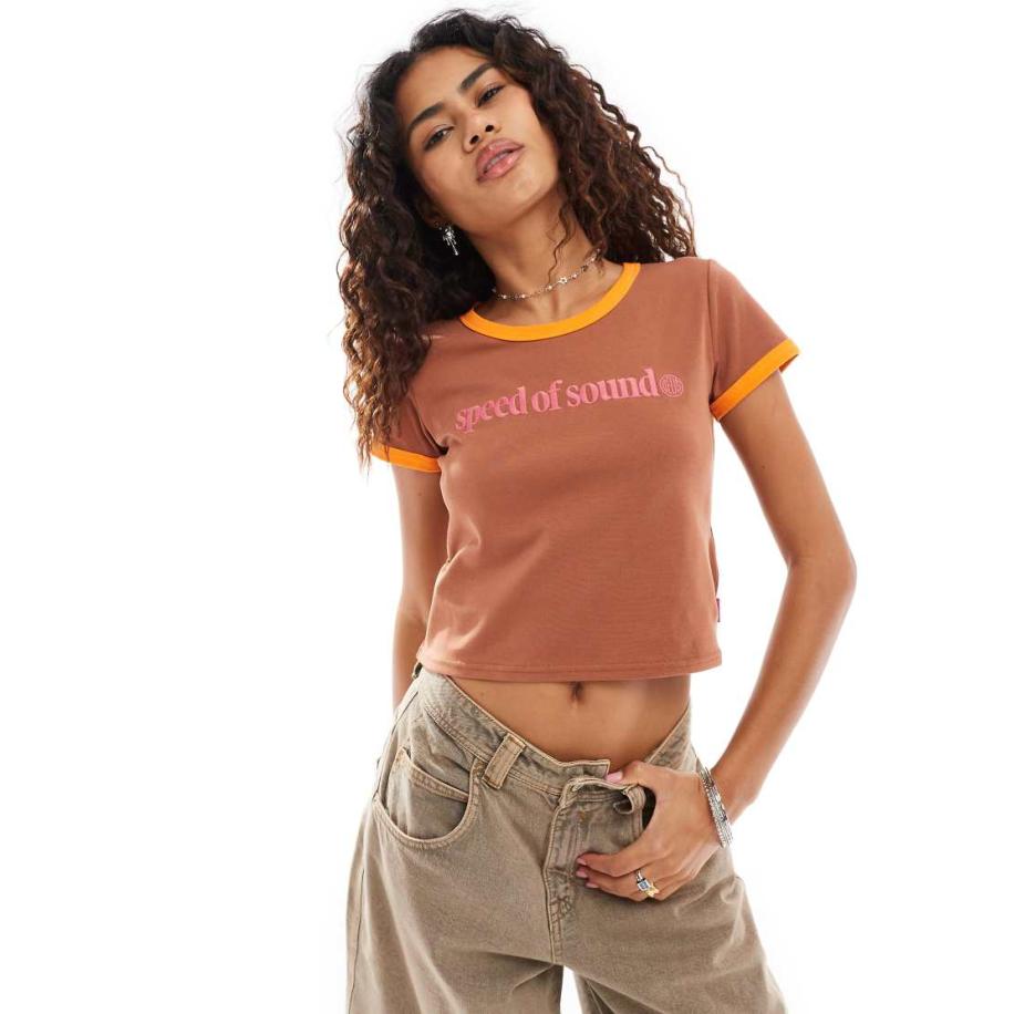 Deus Ex Machina Speed of Sounds Baby T-shirt in bruin-Brown Bruin