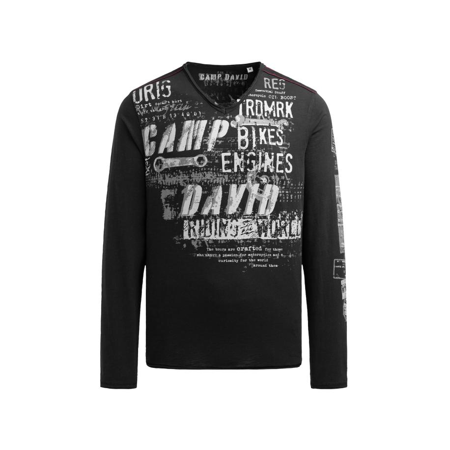 Camp David CAMP DAVID Shirt zwart / wit -