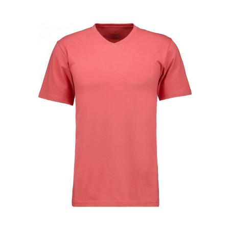 RAGMAN T-Shirt V-hals zalm, Effen
