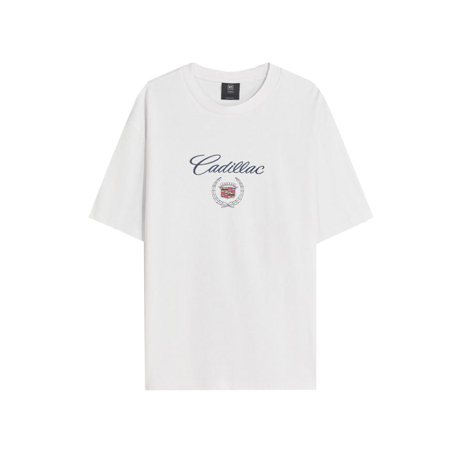 Bershka Bershka Shirt CADILLAC azuur / donkerblauw / goudgeel / wit -