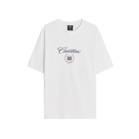 Bershka Bershka Shirt CADILLAC azuur / donkerblauw / goudgeel / wit