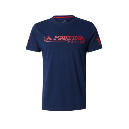 La Martina La Martina Shirt donkerblauw / bloedrood