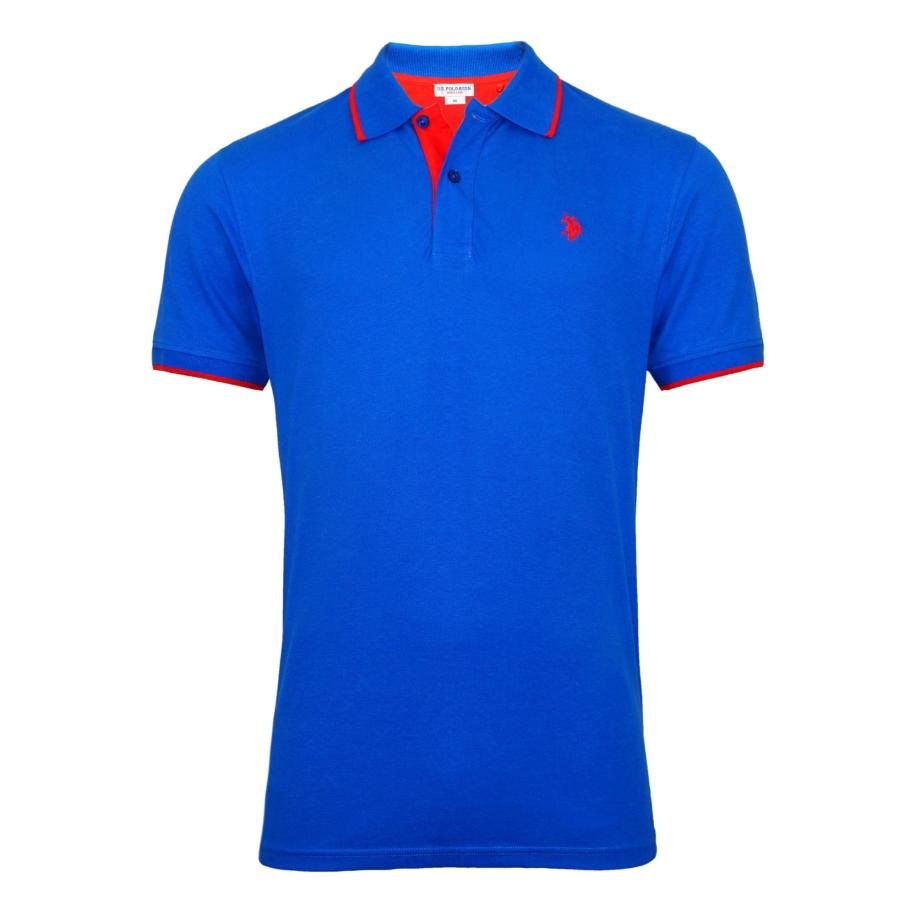 U.S. Polo Assn. U.S. POLO ASSN. Shirt royal blue/koningsblauw / neonoranje -