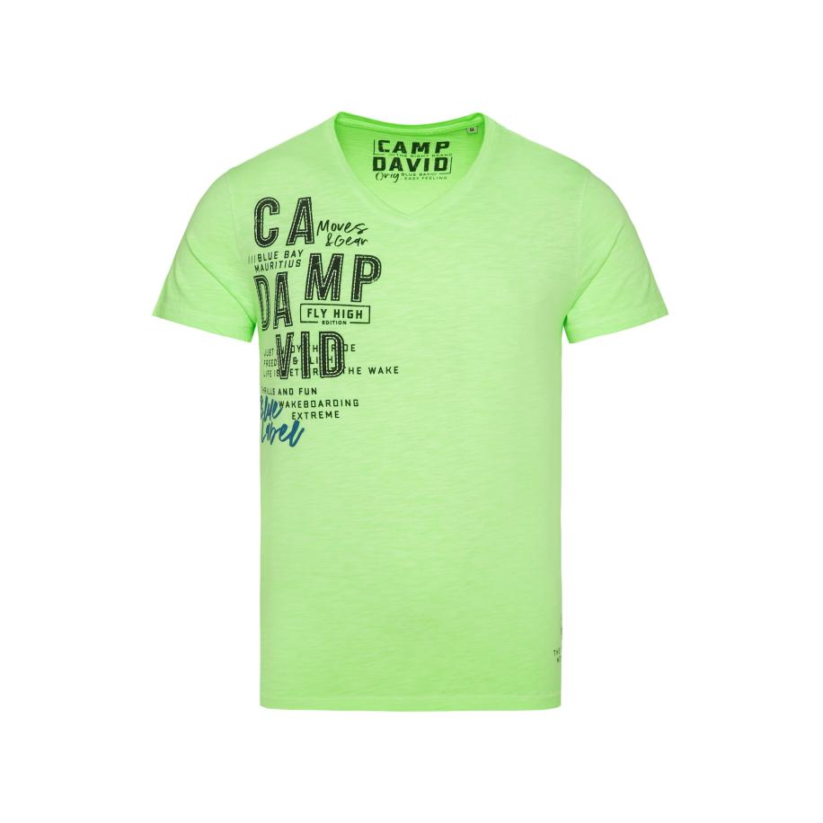 Camp David CAMP DAVID Shirt lichtgroen / zwart -