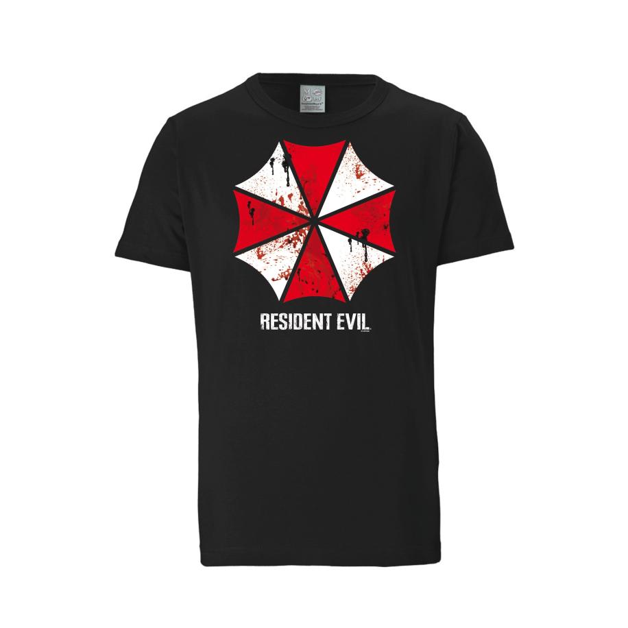LOGOSHIRT Shirt Resident Evil rood / zwart / wit Zwart