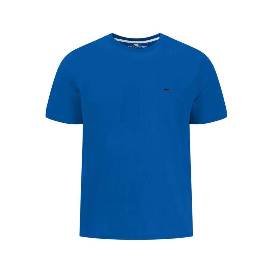 Fynch-Hatton T-Shirt ronde hals blauw, Effen Blauw
