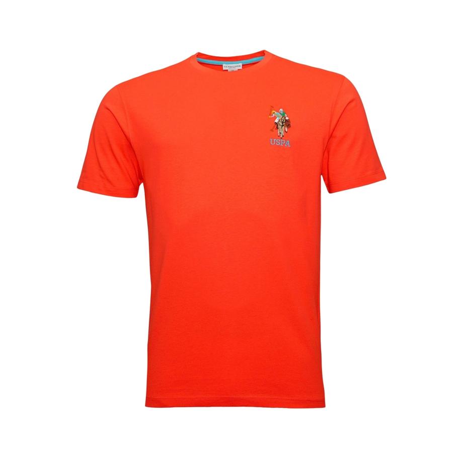 U.S. Polo Assn. U.S. POLO ASSN. Shirt beige / oranjerood / donkerrood -