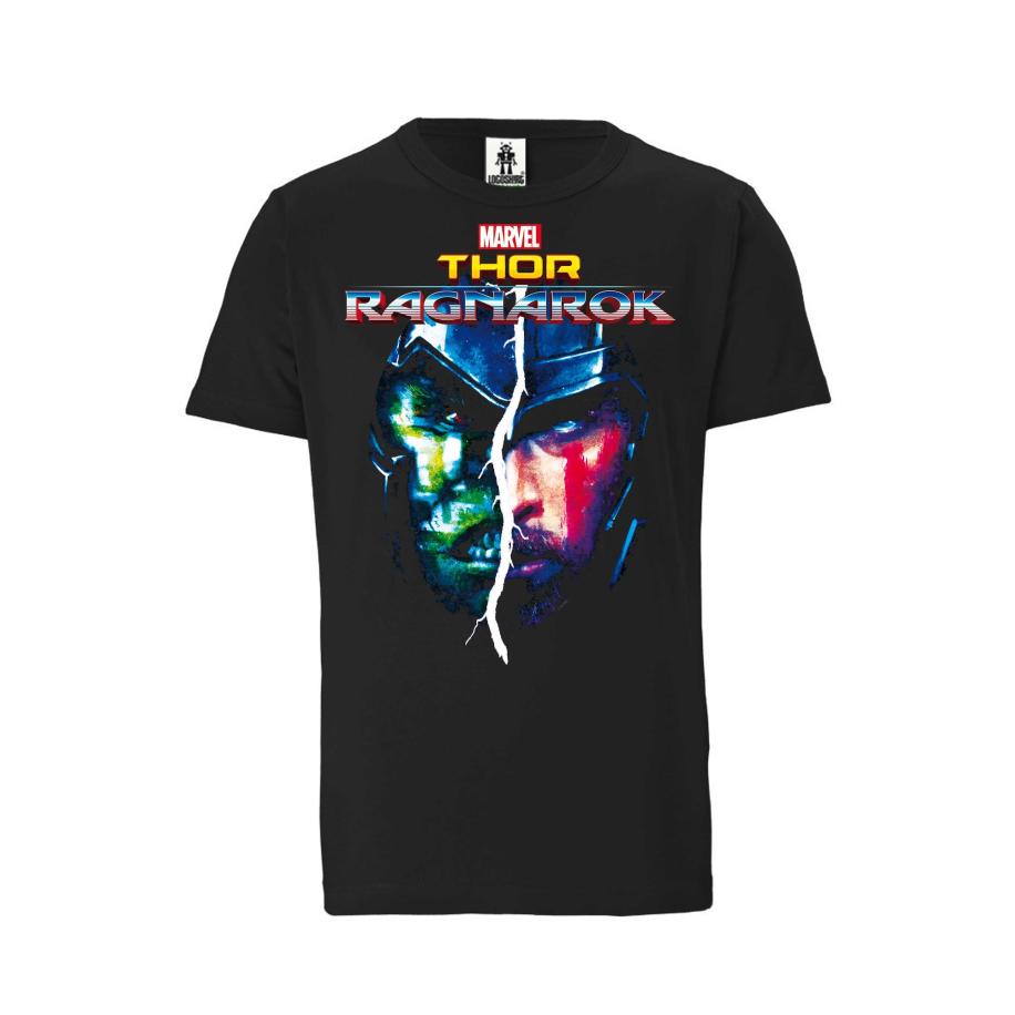 LOGOSHIRT Shirt Marvel Comics blauw / geel / groen / rood / zwart Zwart