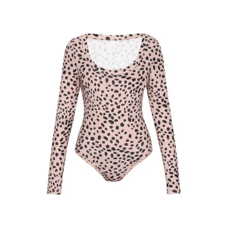 swirly Shirt body cappuccino / zwart