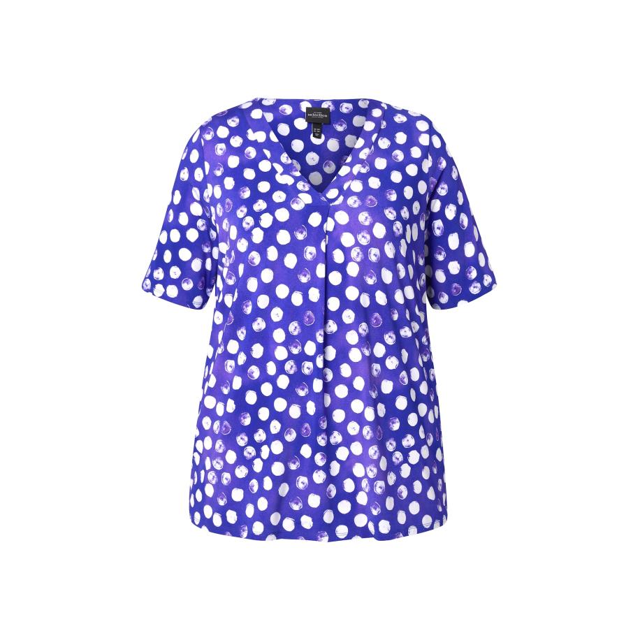 Ulla Popken Ulla Popken Shirt violetblauw / wit -