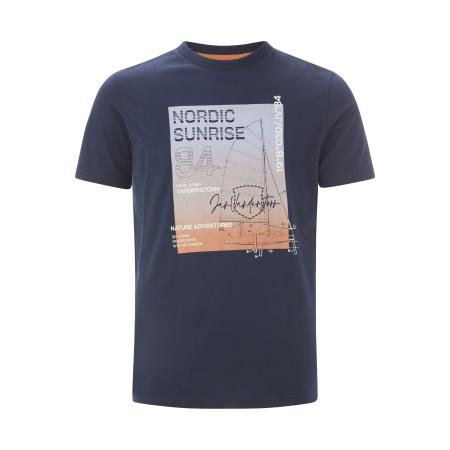 Jan Vanderstorm T-Shirt donkerblauw, Bedrukt