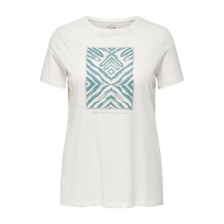 Only Carmakoma ONLY Carmakoma Shirt Carboostery opaal / zilver / wit