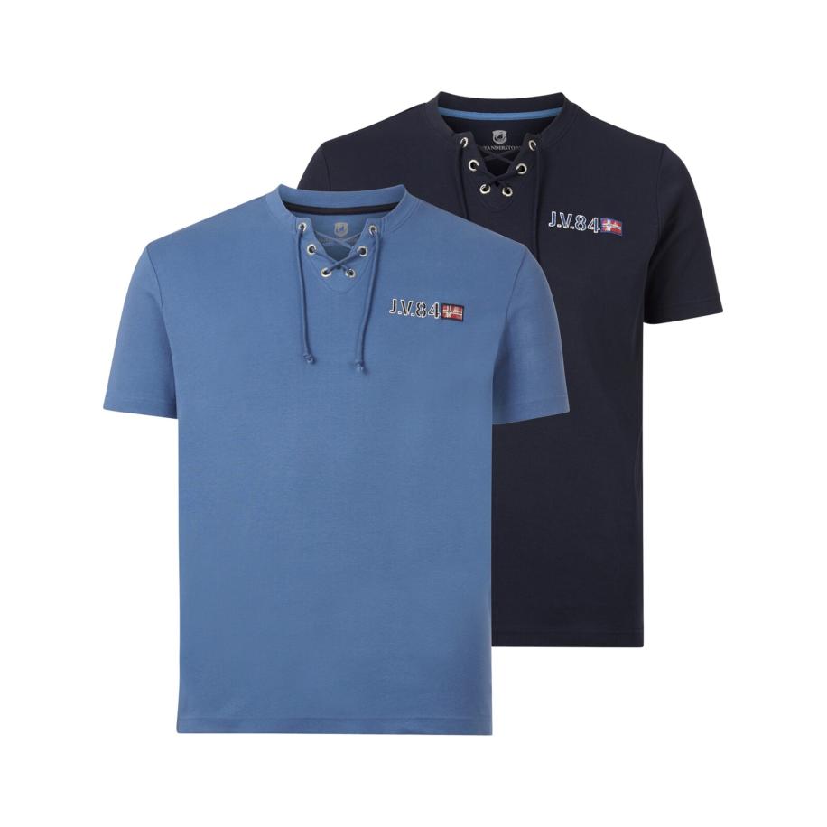 jan vanderstorm Jan Vanderstorm Shirt Mayko donkerblauw -