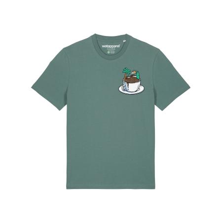 Watapparel Watapparel Shirt Coffee Waves bruin / groen / smaragd / wit